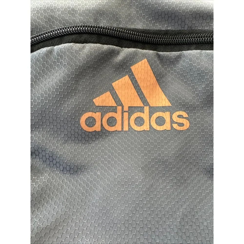 adidas Excel 6 Backpack Jersey Gray Rose Gold Laptop School Travel Book Bag